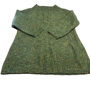 Colette Mordo for Sadimara Green Multicolor Mohair Wool Blend Sweater Dress Sz M